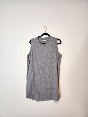 Madewell Sleeveless Cotton Blend Tee Dress Heather Grey Size XXL